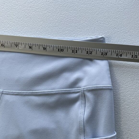 X By Gottex Women's High Rise Active Workout Legging Size M Pockets Light Blue - Picture 6 of 9